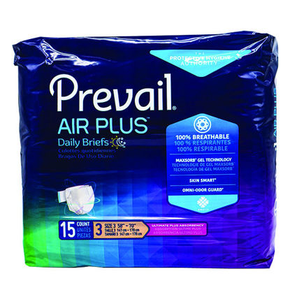 Picture of Prevail air plus daily briefs with tabs  15 ct.  XL: 58 –  70 in.