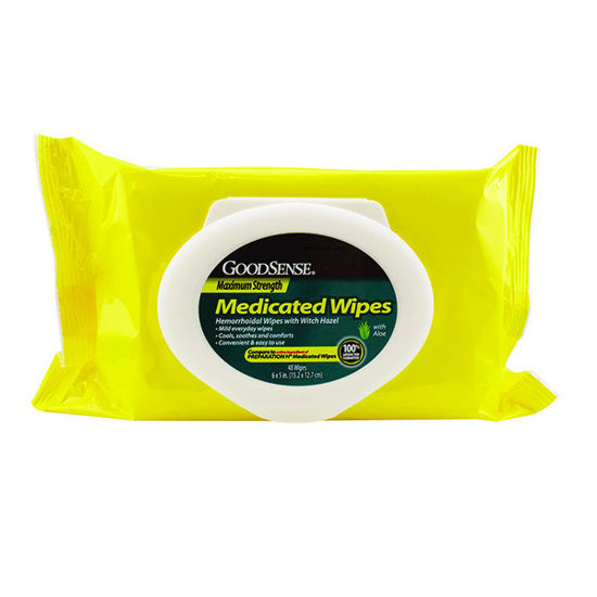 Picture of Hemorrhoidal wipes w/witch hazel 48/ct
