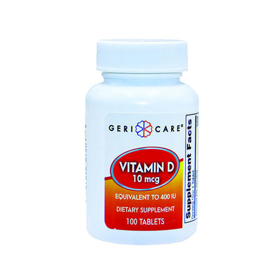 Picture of Vitamin D 10 mcg tablets 100 ct. - equivalent to 400 IU