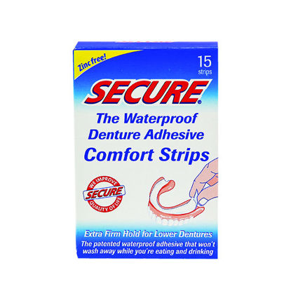Picture of Secure denture adhesive strips 15 ct.
